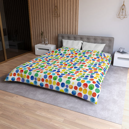 Colorful Polka Dots Microfiber Duvet Cover