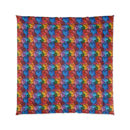 Palette Knife Hearts Comforter