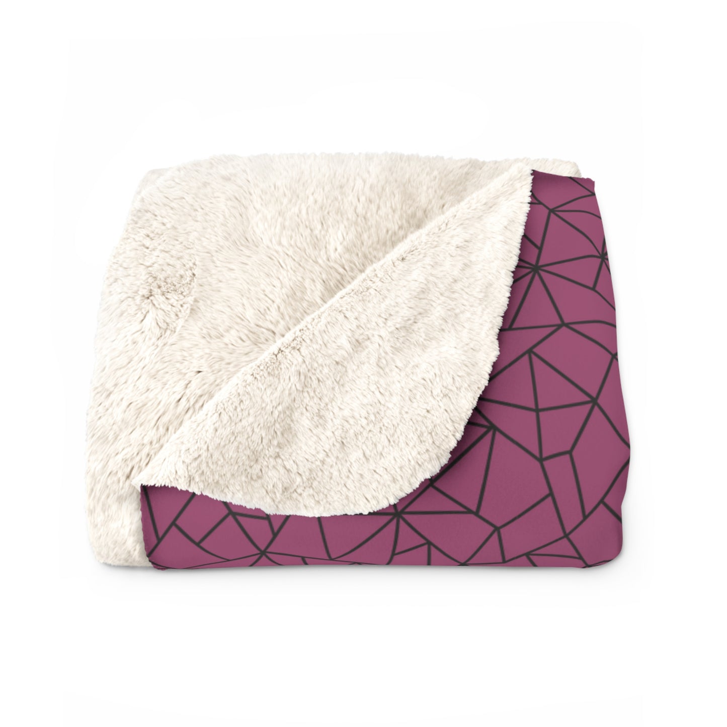 Geometric Shapes Sherpa Fleece Blanket