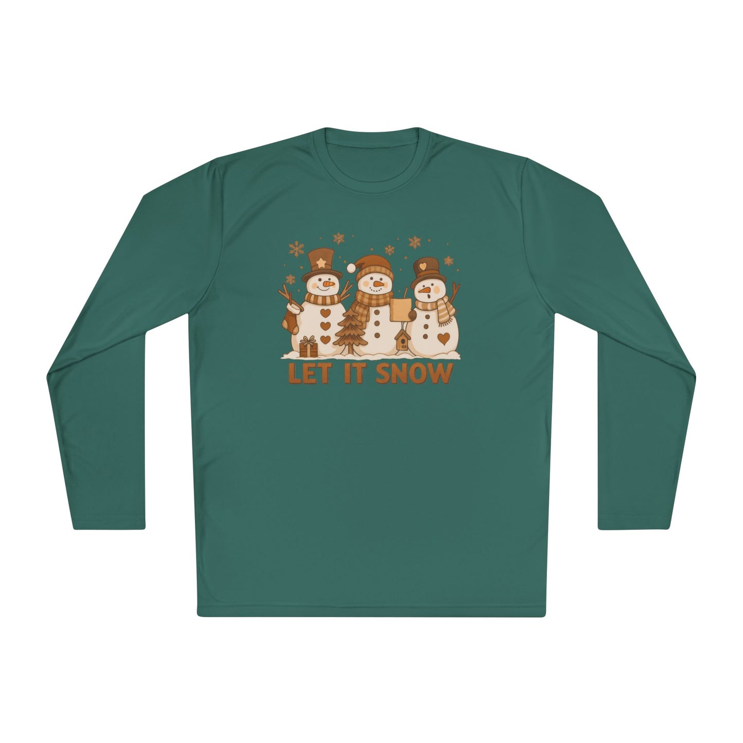 Let It Snow (Snowmen Trio) Adult Long Sleeve Tee