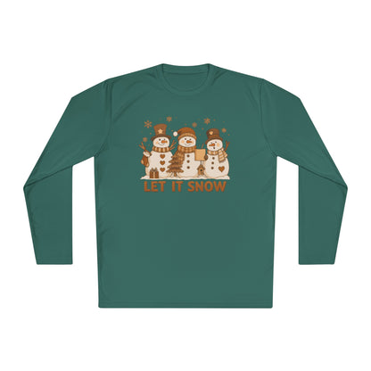 Let It Snow (Snowmen Trio) Adult Long Sleeve Tee