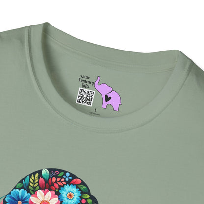 Flowery Mother & Child Adult T-shirt