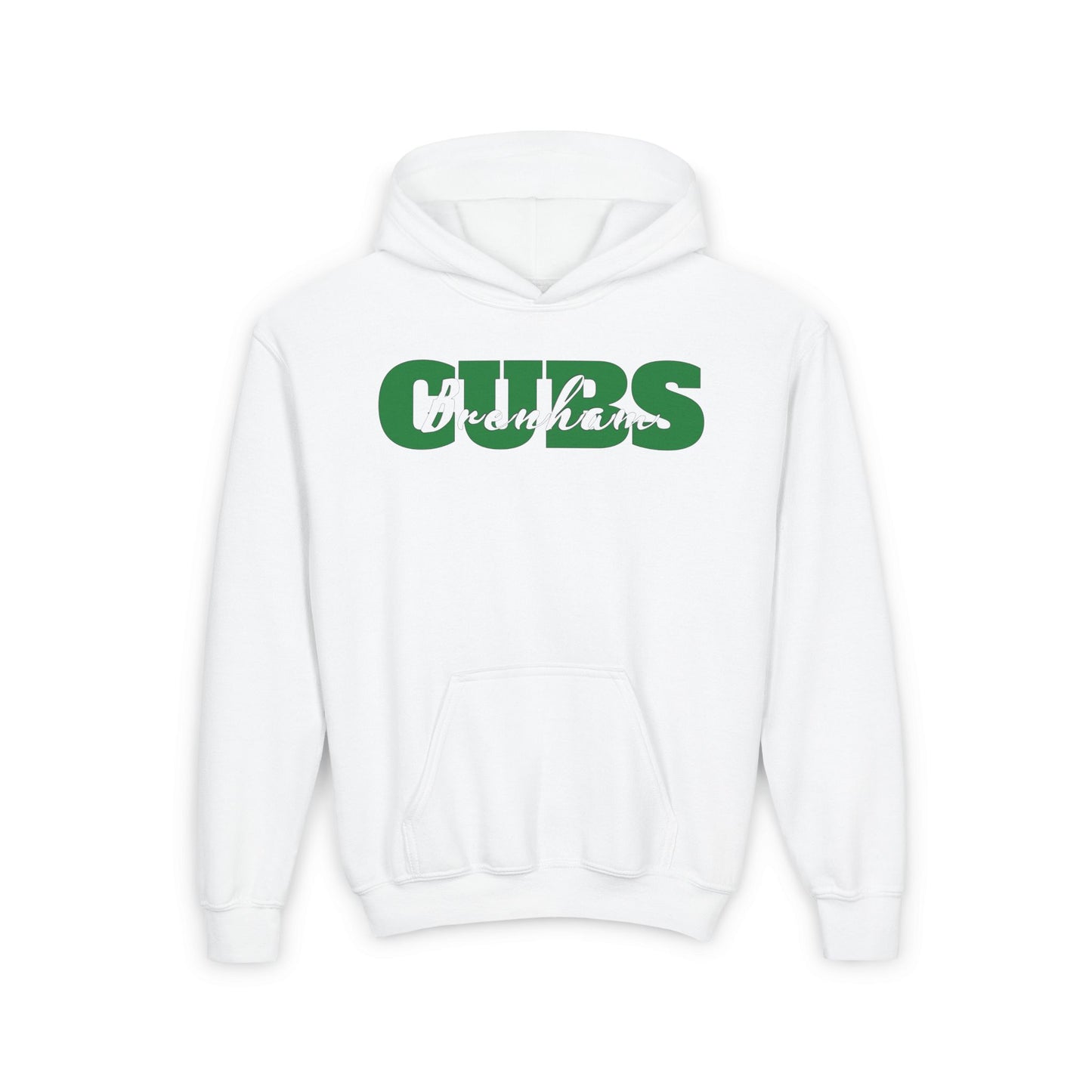 Brenham Cubs Double Text Youth Heavy Blend Hoodie
