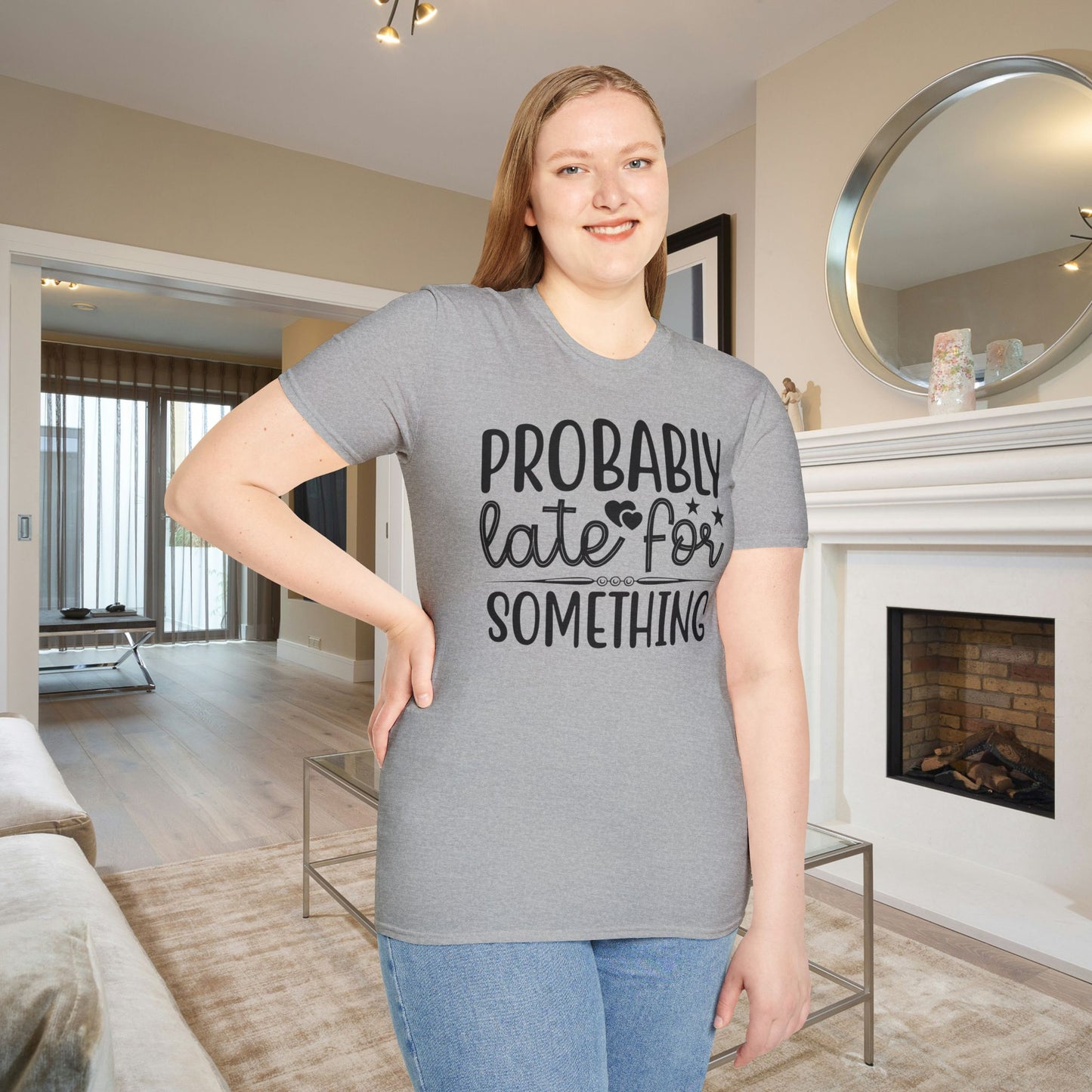 Probably Late For Something (3) Adult T-shirt