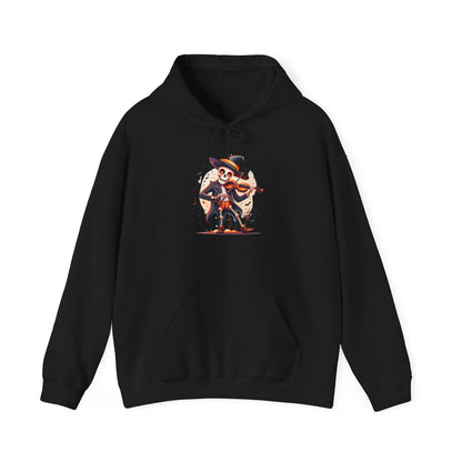 Skeleton Playing Violin Heavy Blend™ Hooded Sweatshirt