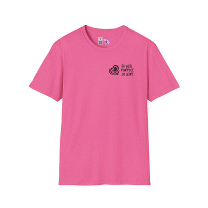 "Go With Purpose In Heart" Hinckley Quote Adult T-shirt