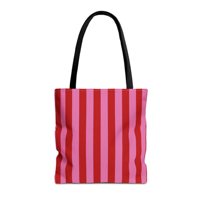 Be Mine Stripes Canvas Tote Bag