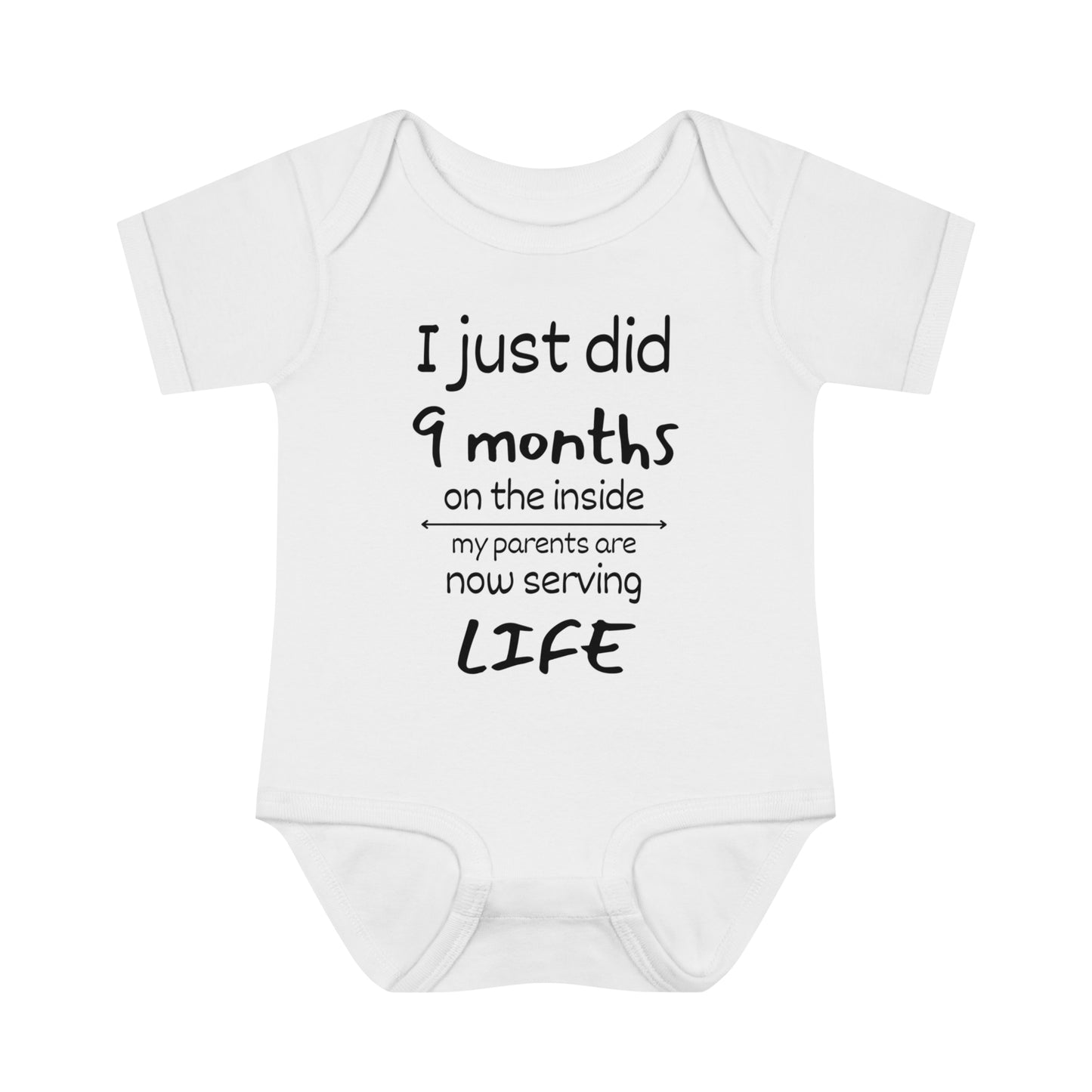 I Just Did 9 Months on the inside Infant Baby Rib Bodysuit