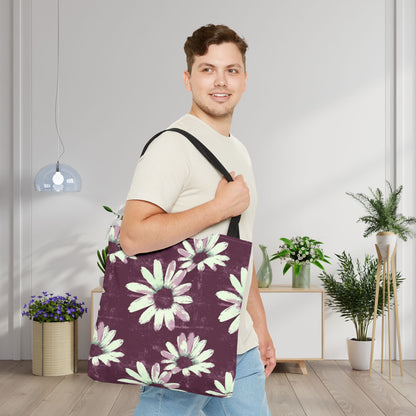Purple Tide Petals Canvas Tote Bag