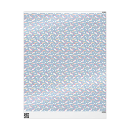 Snuggle Sky Unicorns Wrapping Paper