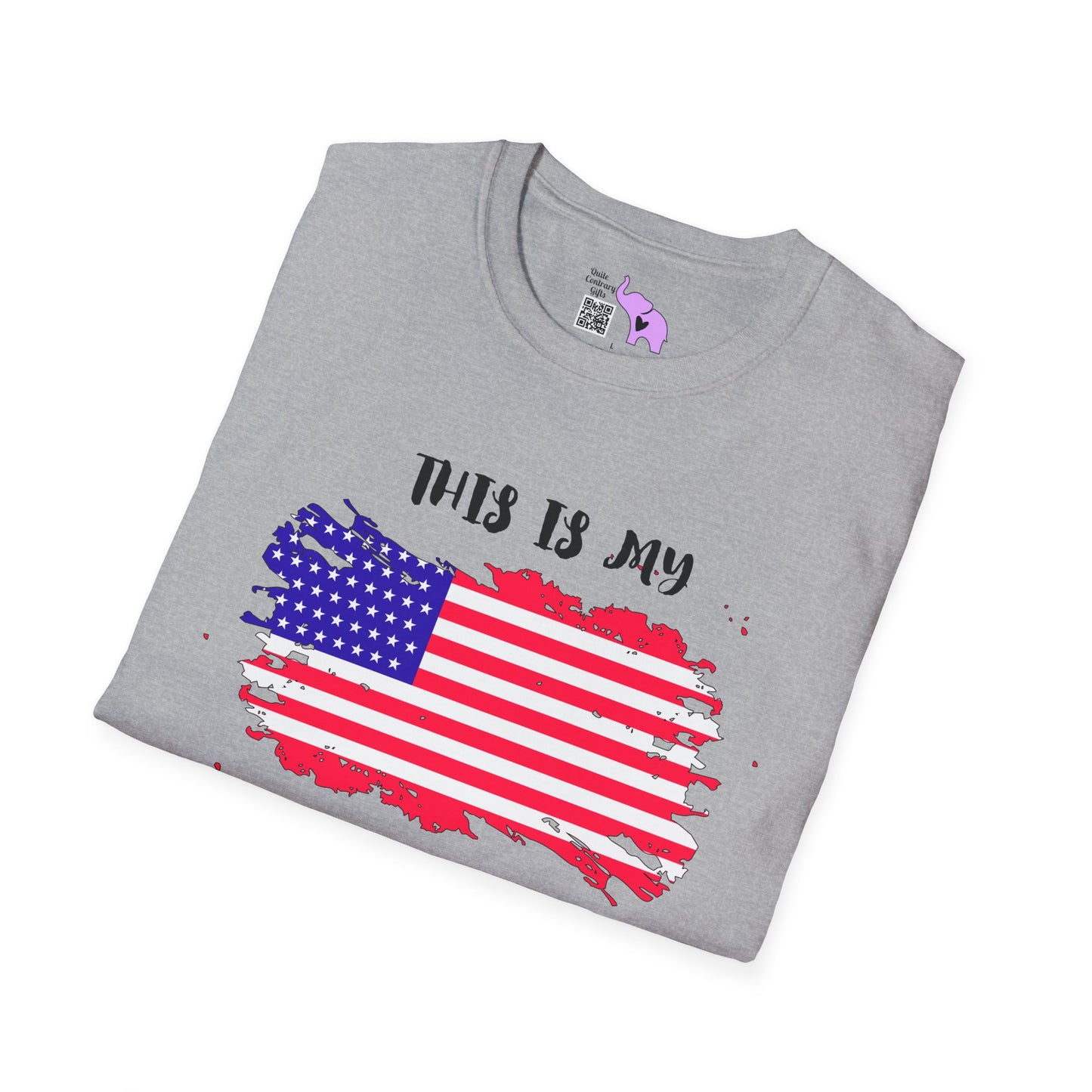 This is My Pride Flag American Flag Adult T-shirt