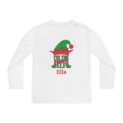 I'm The Sassy Elf Personalized Youth Long Sleeve Tee