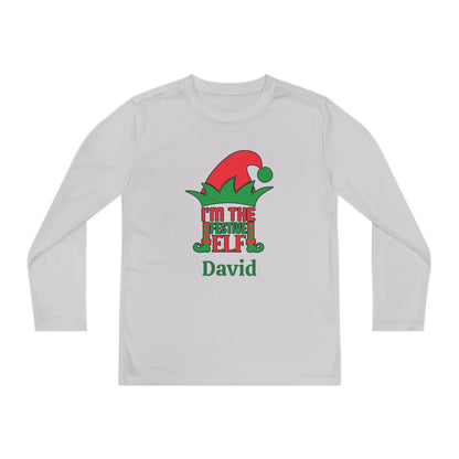 I'm The Festive Elf Personalized Youth Long Sleeve Tee