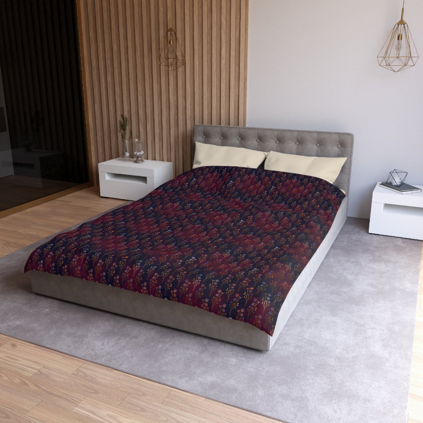 Golden Grove Midnight Microfiber Duvet Cover