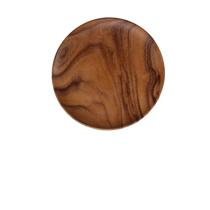 Natural Acacia Wood Bowl And Plate Dinnerware Set