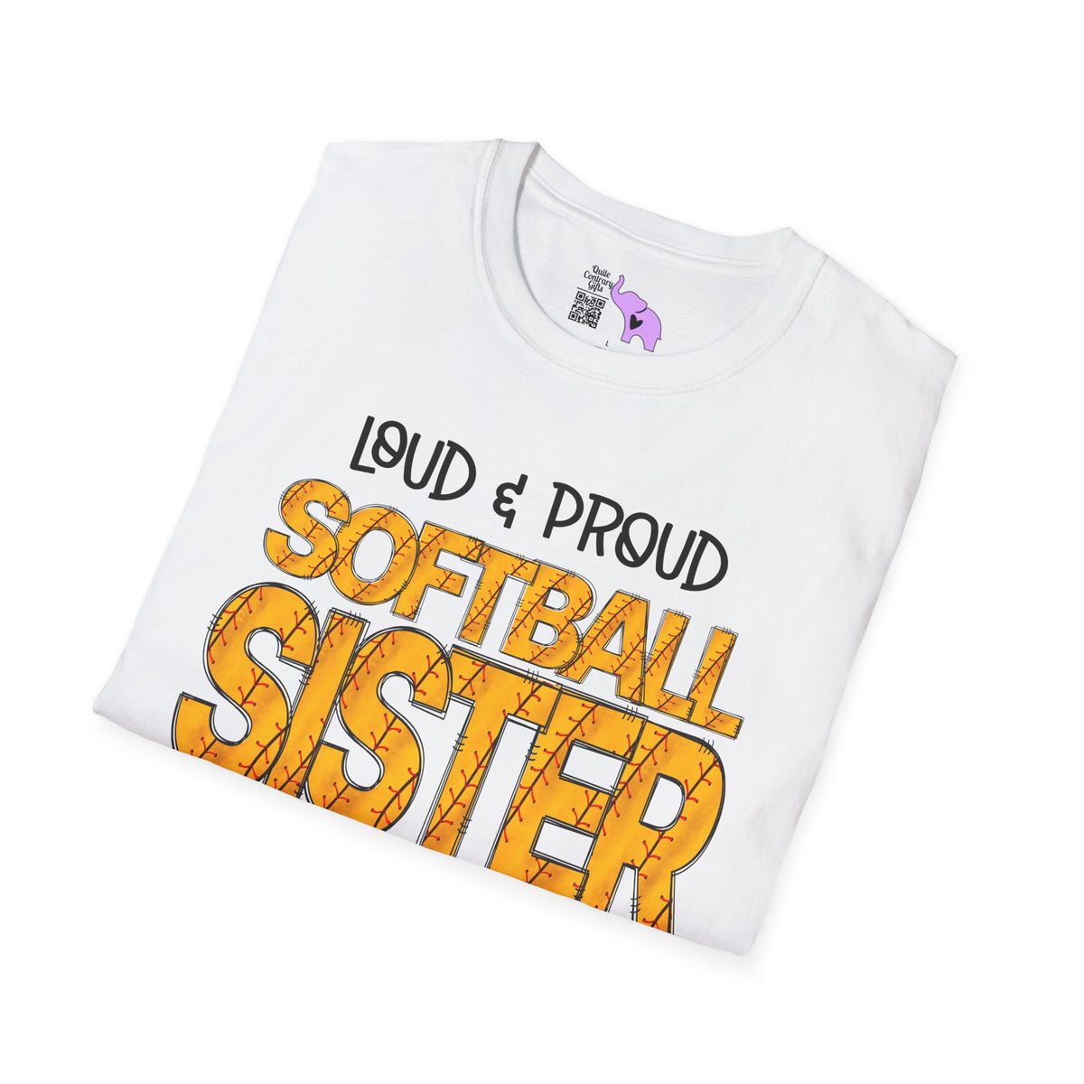 Loud & Proud Softball Sister Adult T-shirt