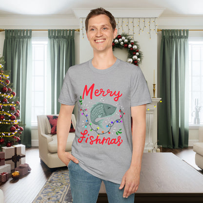 Merry Fishmas (Fish) Adult T-shirt