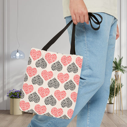 Rustic Hearts Canvas Tote Bag
