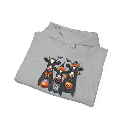 Trick or Treating Cows Heavy Blend™ Hooded Sweatshirt