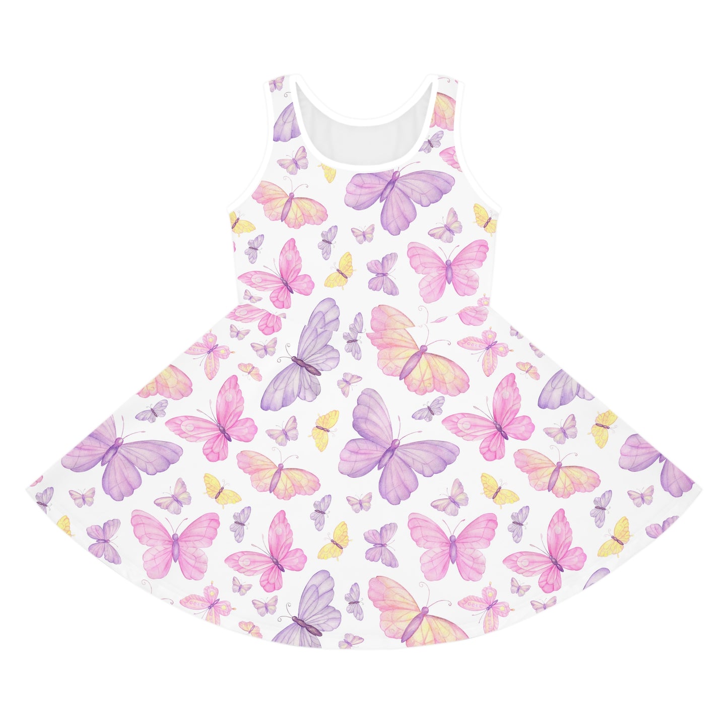 Pastel Butterfly Dreams Girls' Sleeveless Sundress
