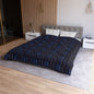 Gilded Twilight Foliage Microfiber Duvet Cover