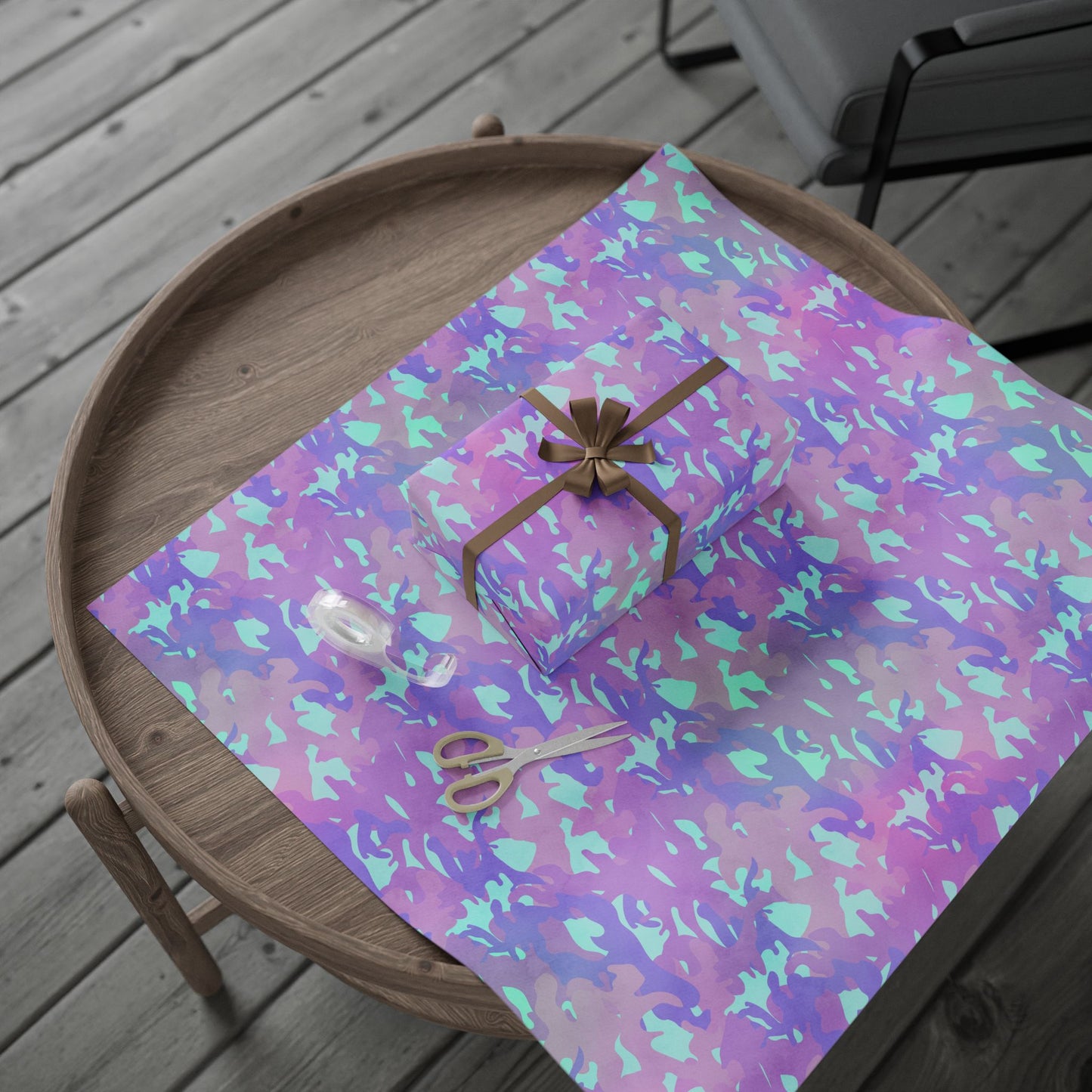 Lavender Mist Camo Wrapping Paper