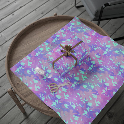 Lavender Mist Camo Wrapping Paper