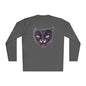 Black Cat Face Adult Long Sleeve Tee