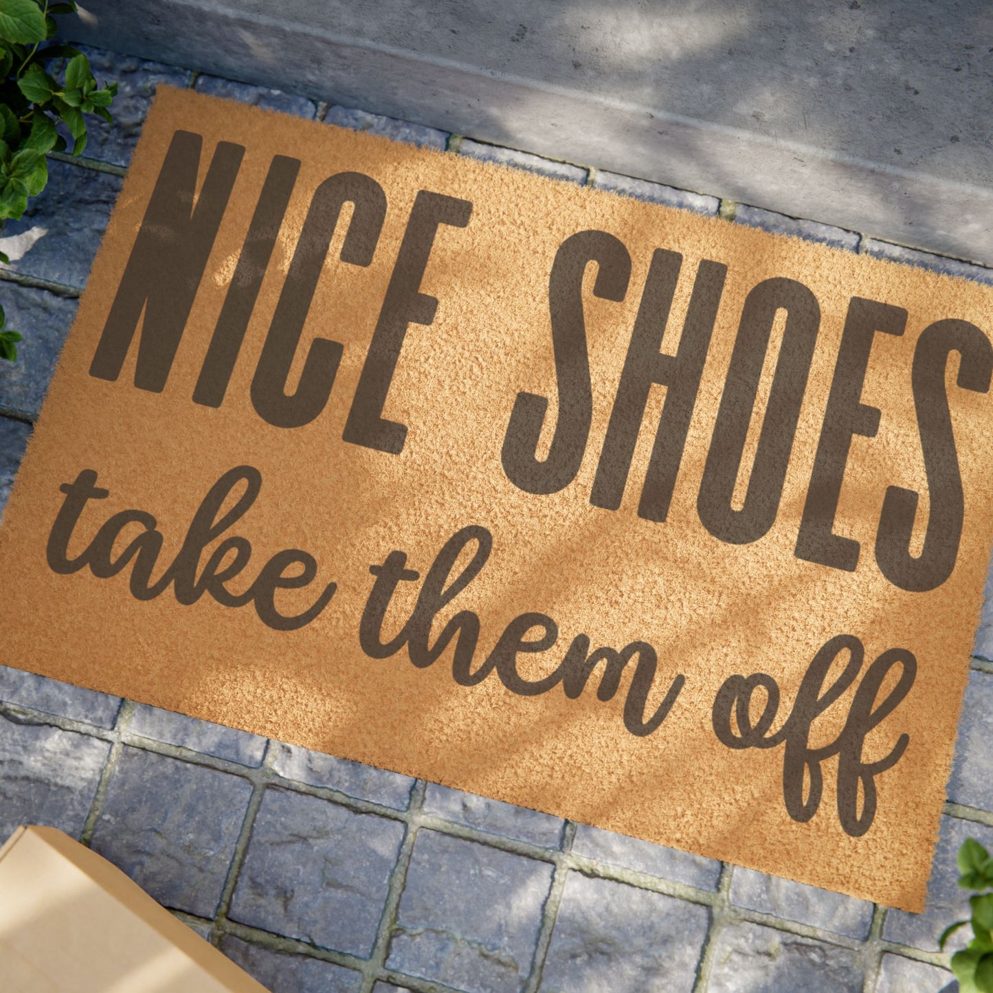 Nice Shoes Take Them Off Coconut Fiber Doormat