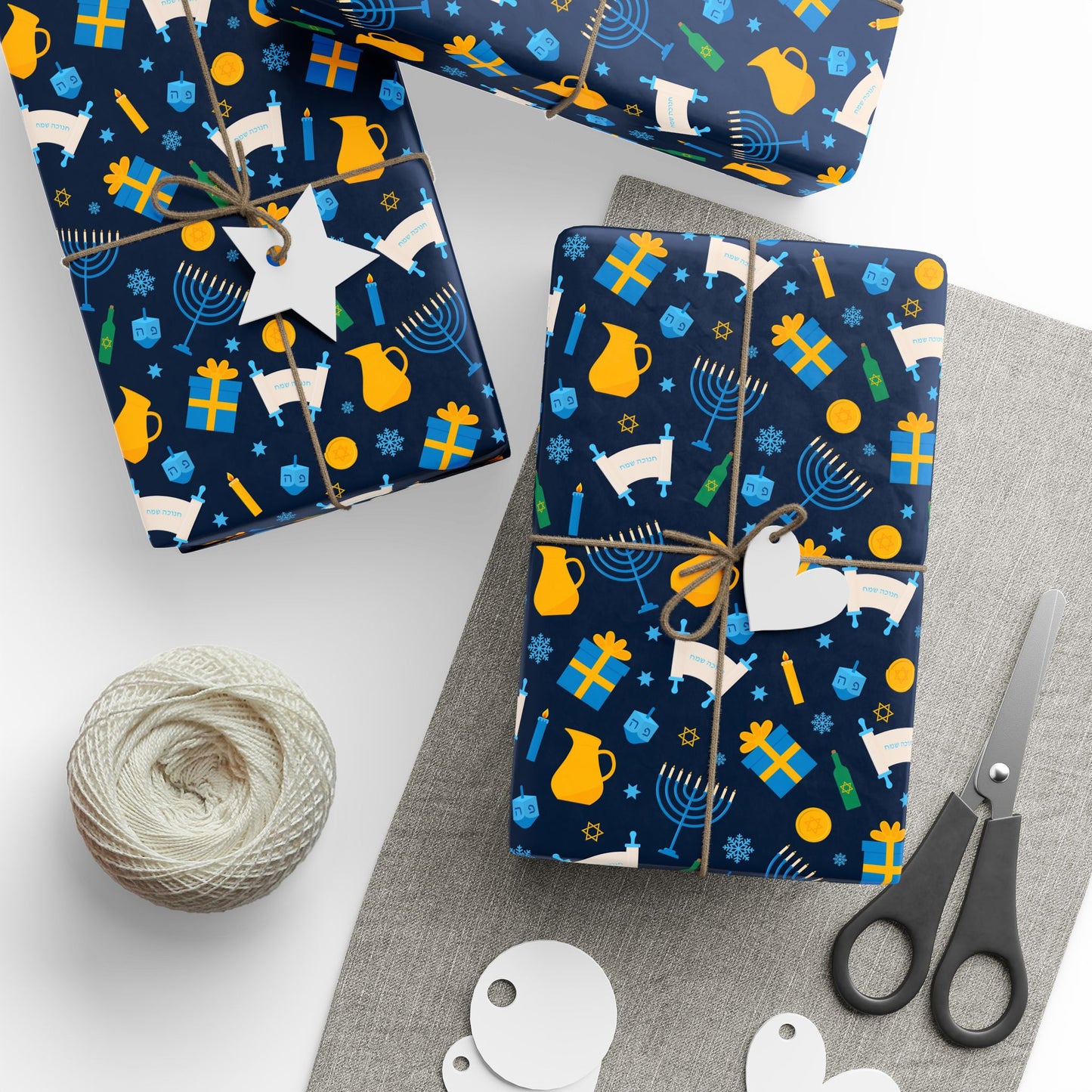 Bright Traditions Hanukkah Wrapping Paper