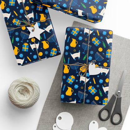 Bright Traditions Hanukkah Wrapping Paper