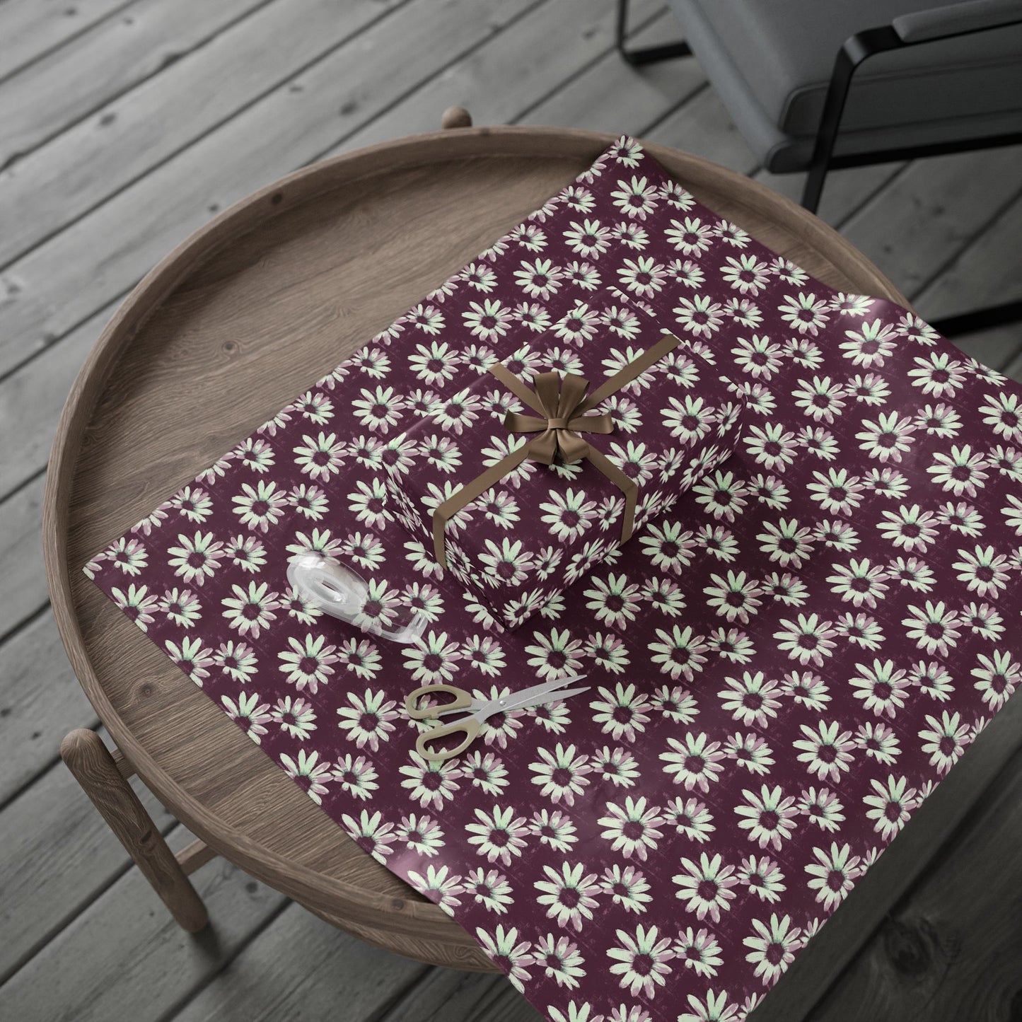 Purple Tide Petals Wrapping Paper