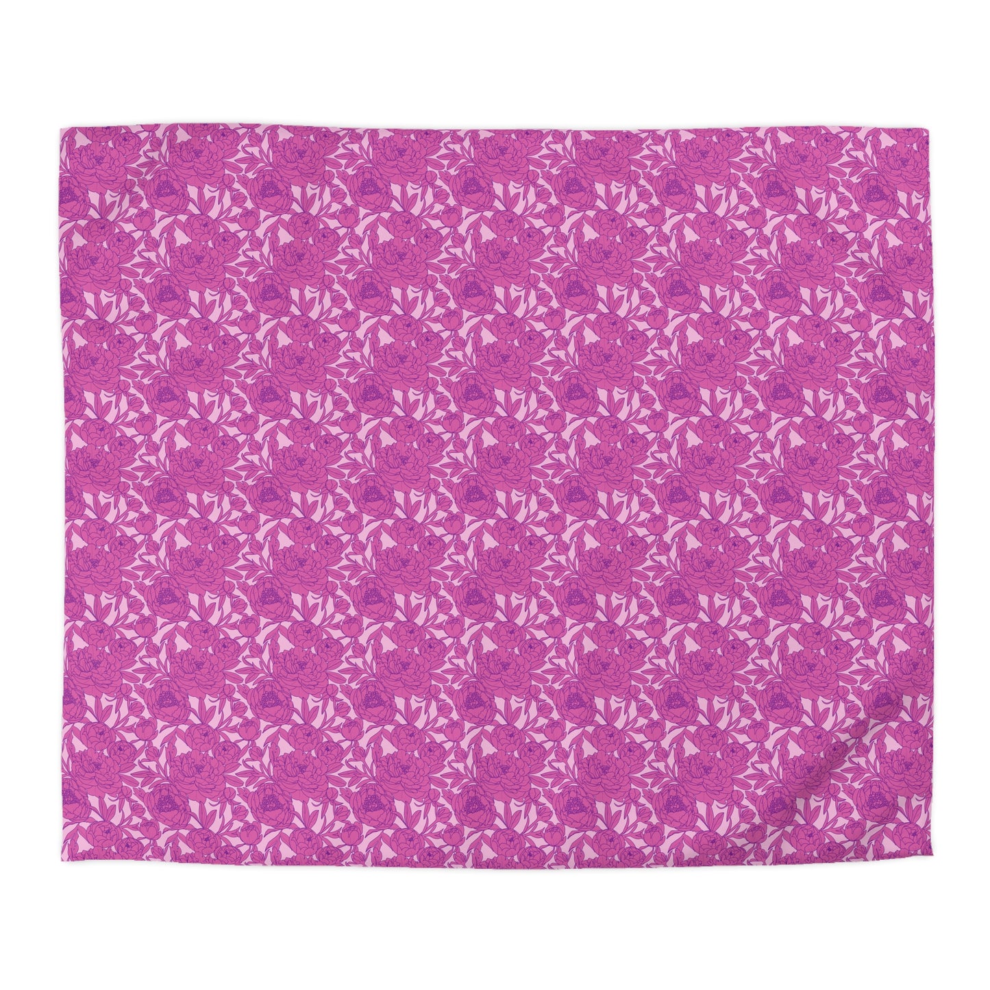 Blush Peony Garden Microfiber Duvet Cover
