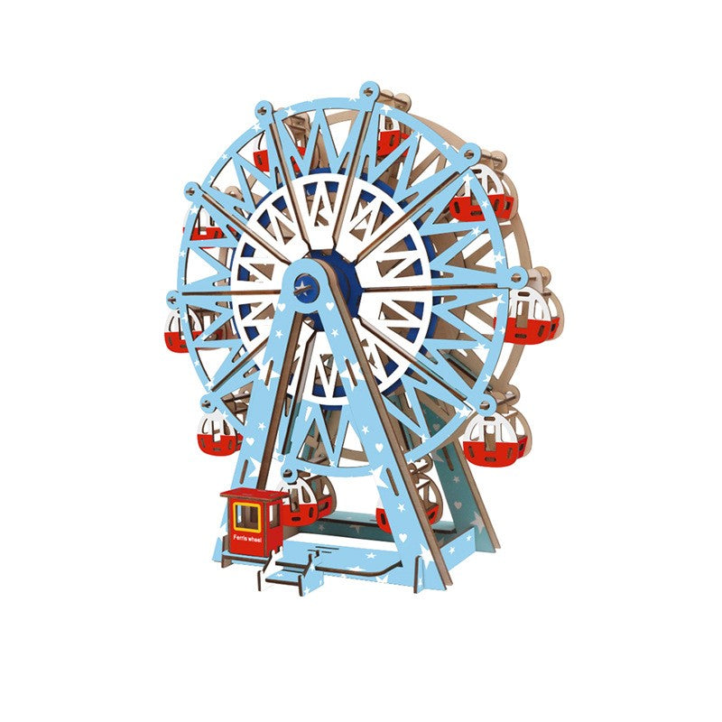 3D Wooden Puzzles Ferris Wheel, Carousel, Eiffel Tower, Piano, Royal Carriage, etc