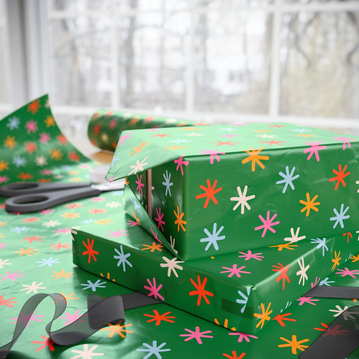 Jingle Stars Wrapping Paper