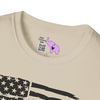 Thin Blue Line American Flag Adult T-shirt