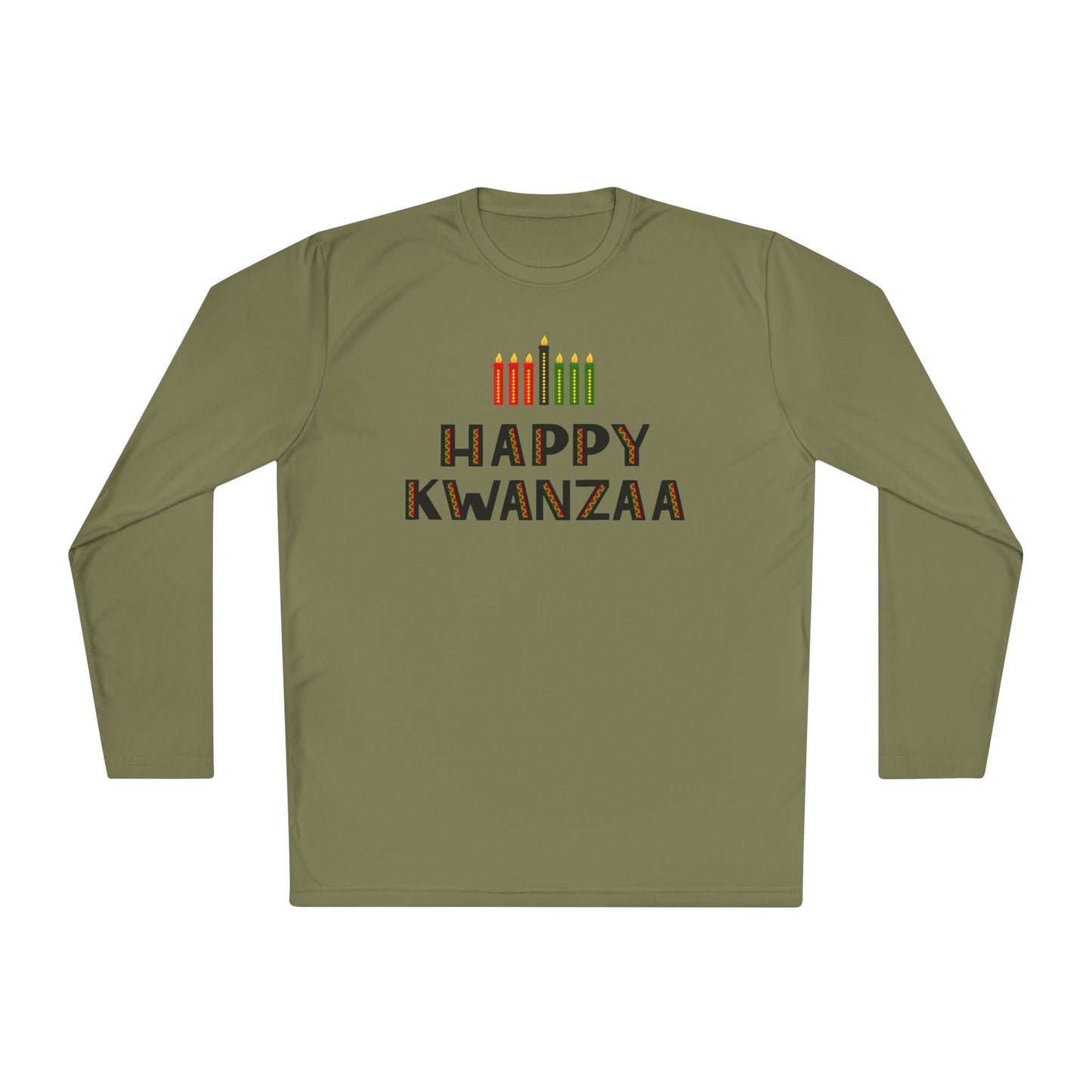 Happy Kwanzaa (Kinara) Adult Long Sleeve Tee