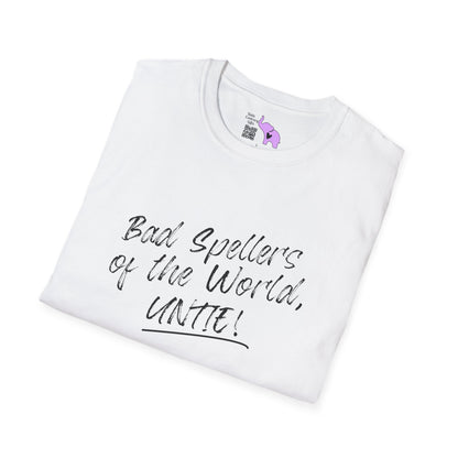 Bad Spellers of the World, Untie! Adult T-shirt