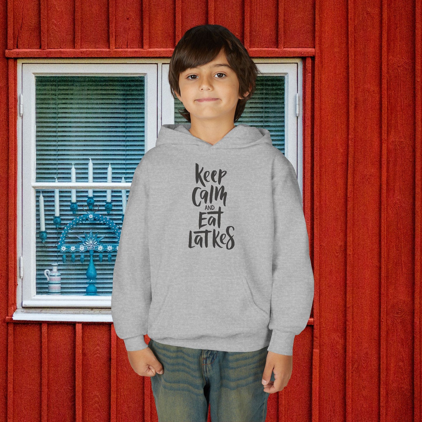Keep Calm & Eat Latkes Youth Hoodie