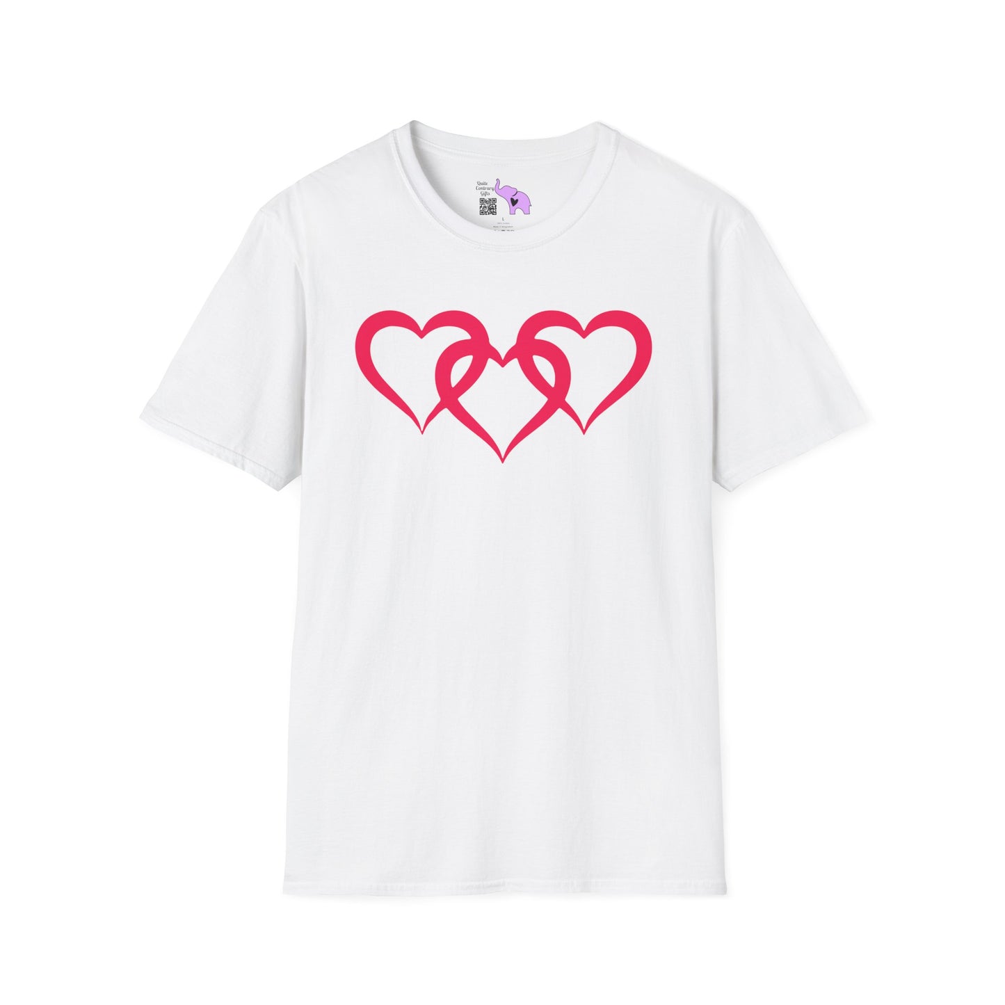Triple Heart Adult T-shirt