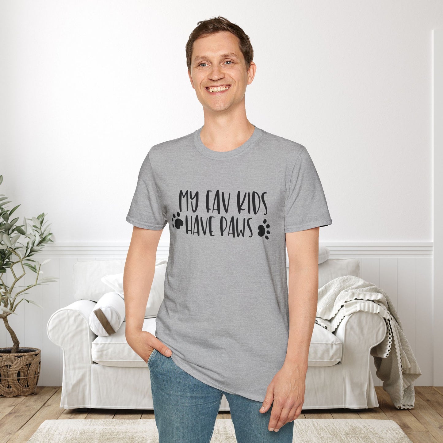 My Fav Kids Have Paws Adult T-shirt