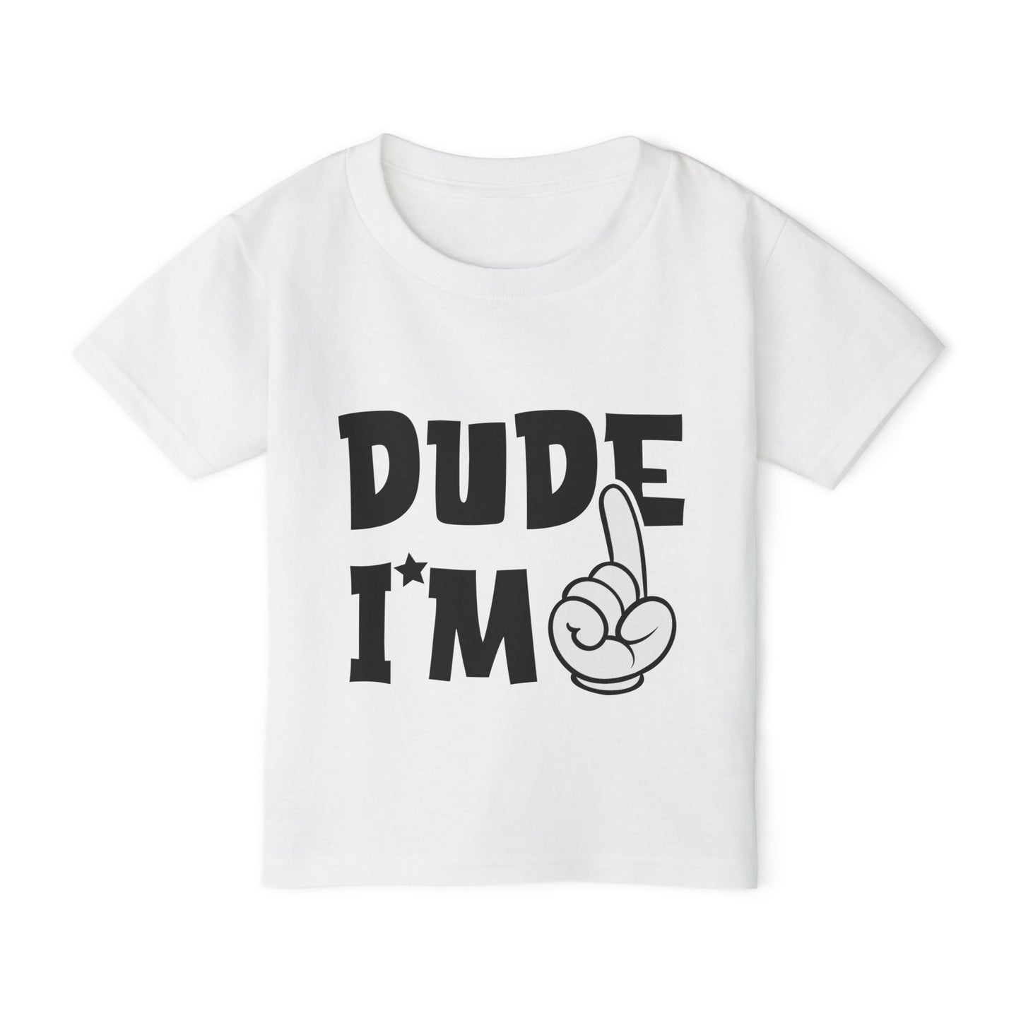 Dude I'm 1 Heavy Cotton™ Toddler T-shirt