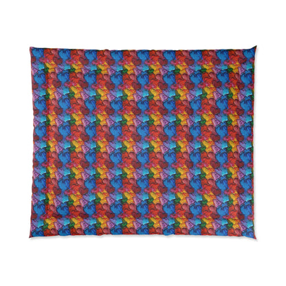 Palette Knife Hearts Comforter