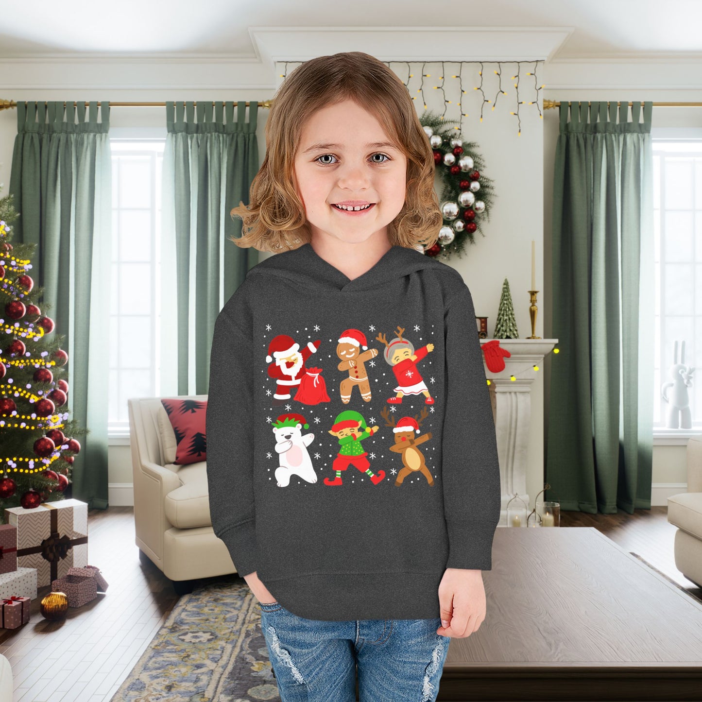 Dabbing Santa Crew Toddler Pullover Fleece Hoodie