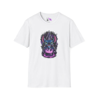 Halloween Stitch w/Purple Cauldron Adult T-shirt