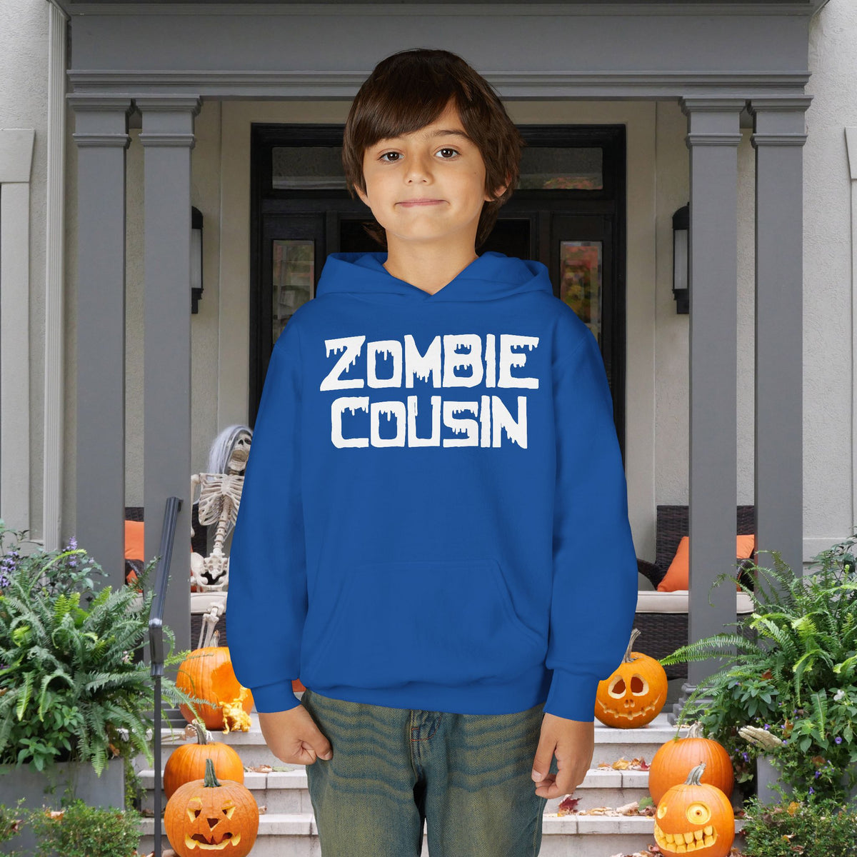 ""Zombie Cousin Youth Heavy Blend Hoodie