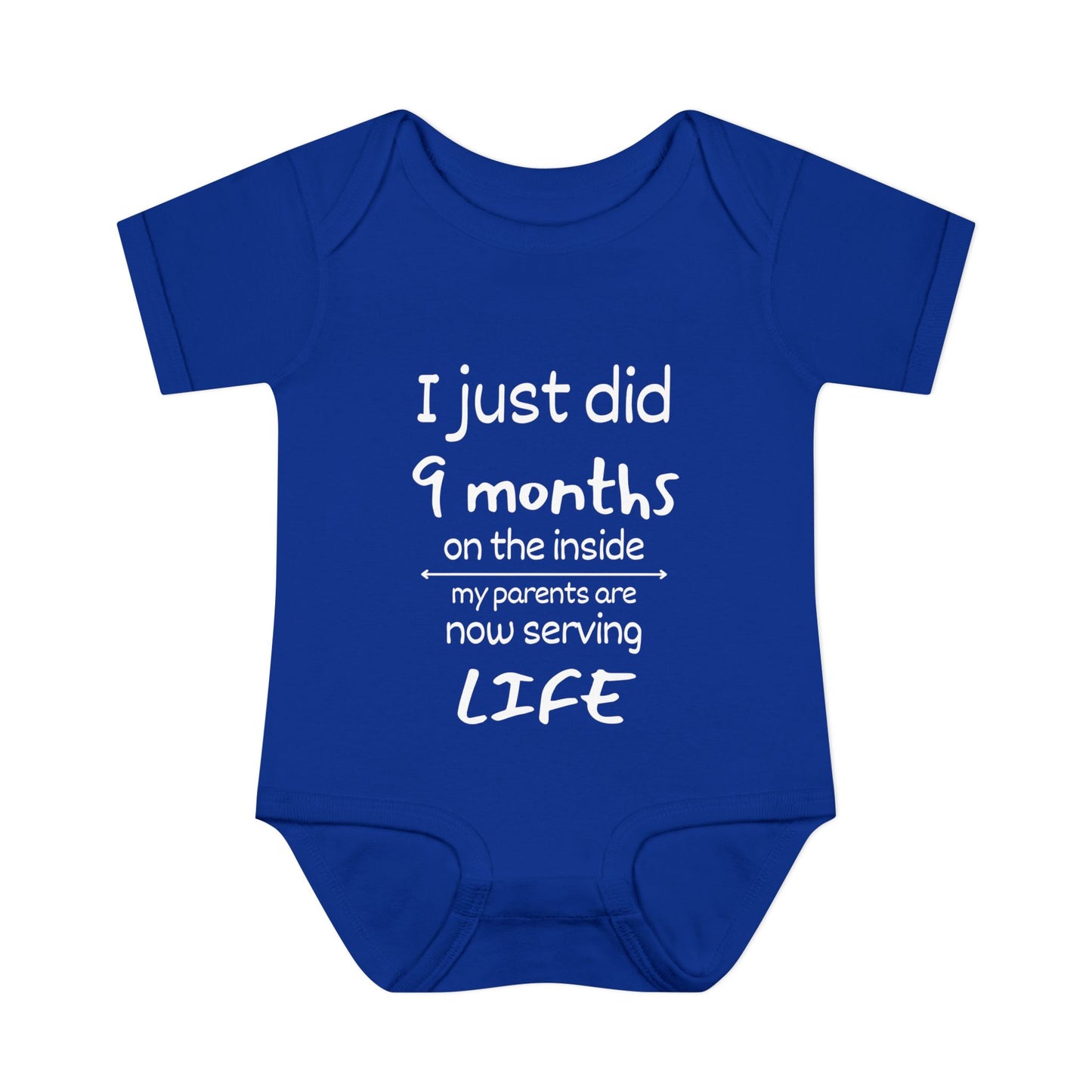 I Just Did 9 Months on the inside Infant Baby Rib Bodysuit