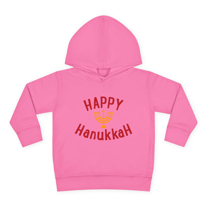 Happy Hanukkah Toddler Pullover Fleece Hoodie