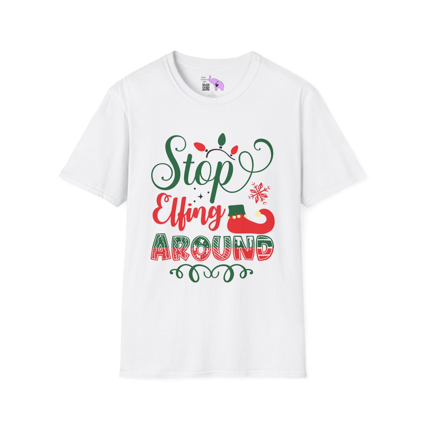 Stop Elfing Around Adult T-shirt
