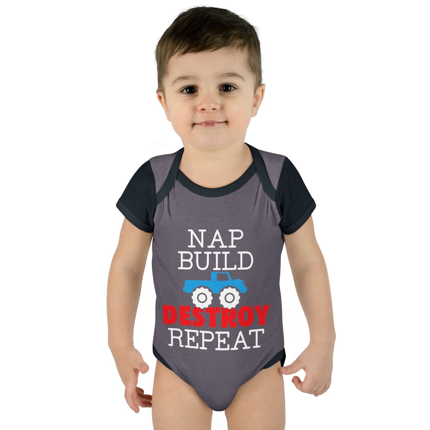 Nap Build Destroy Repeat Infant Baby Rib Bodysuit